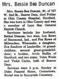 Bessie Heflin's Obituary